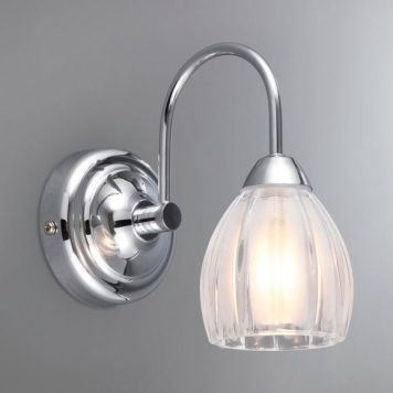 Julius Ribbed Glass Bathroom Wall Light