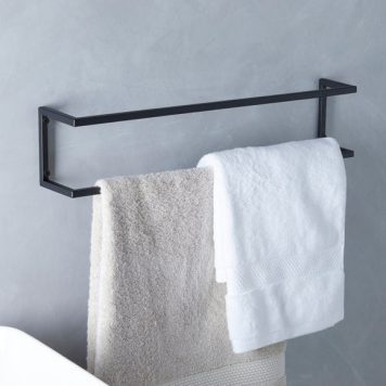 London Matt Black Towel Rail