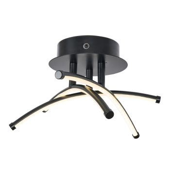 Lula Cross-Over LED Bathroom Ceiling Light - Black