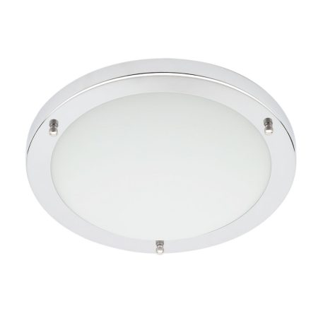 Mari Flush 18 Watt Large LED Flush Bathroom Ceiling Light - Chrome