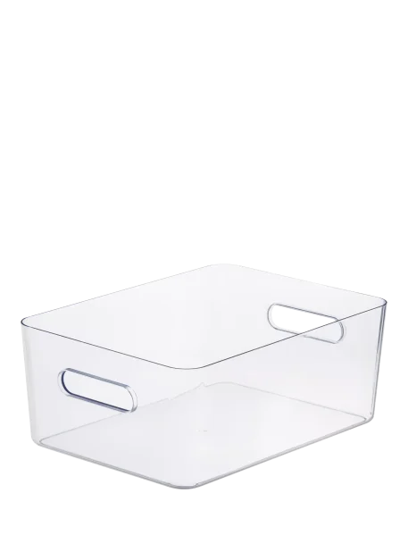 SmartStore Compact Storage Bin, Clear, Large