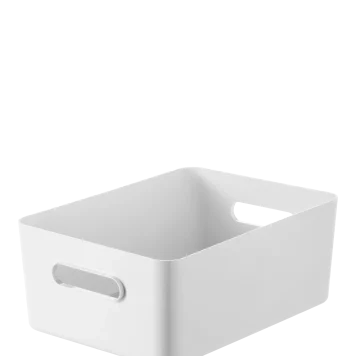 SmartStore Compact Storage Bin, White, Large