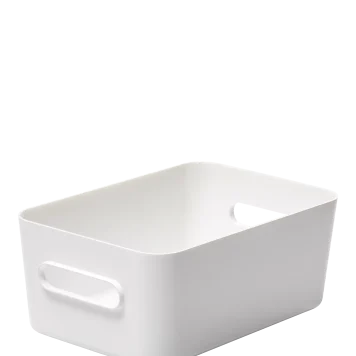 SmartStore Compact Storage Bin, White, Medium