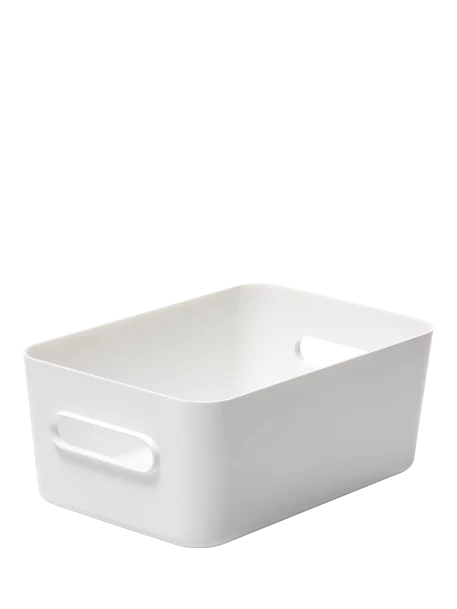 SmartStore Compact Storage Bin, White, Medium