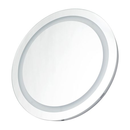 Tay LED Circular Bathroom Mirror Wall Light - Silver