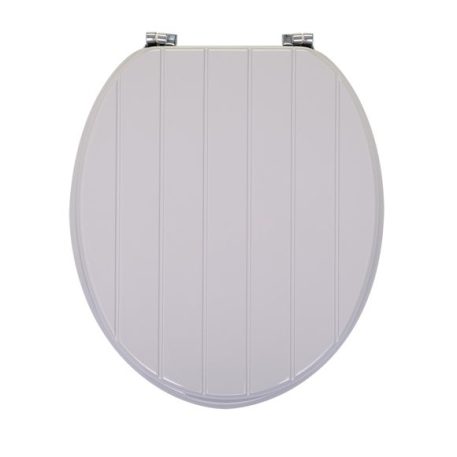 Tongue and Groove Grey Toilet Seat