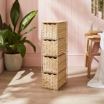 Wavy Edge Woven Storage Drawers