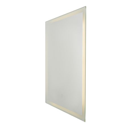 Dux 25 Watt Rectangle LED Bathroom Mirror with Touch Demist - Silver