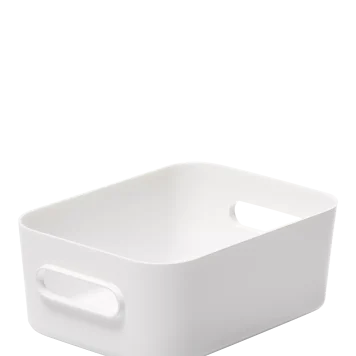 SmartStore Compact Storage Bin, White, Small