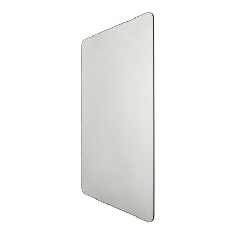 Tow 25 Watt Rectangle LED Bathroom Mirror with Touch Demist - Silver