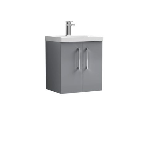 Arno Wall Mounted 2 Door Vanity Unit with Basin