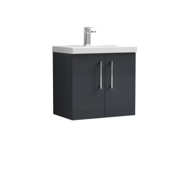 Arno Wall Mounted 2 Door Vanity Unit with Basin