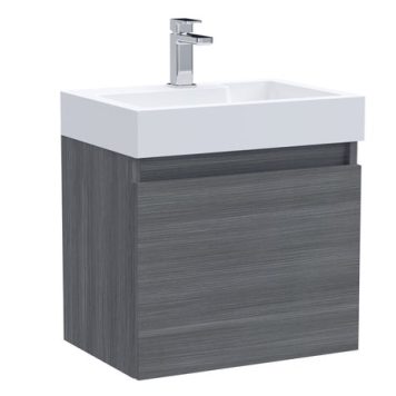 Merit 1 Door Wall Mounted Vanity Unit with Basin