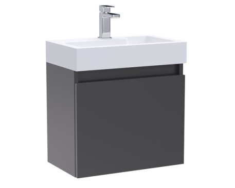 Merit Slimline 1 Door Wall Mounted Vanity Unit with Basin