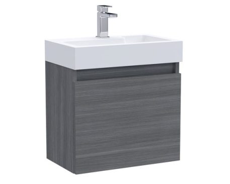 Merit Slimline 1 Door Wall Mounted Vanity Unit with Basin