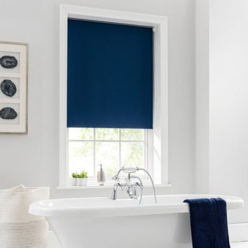 Navy Blackout Moisture Resistant Roller Blind