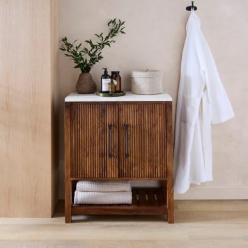 Tatum Bathroom Cabinet, Marble