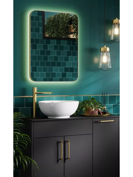 HiB Echo Curve Illuminated Bathroom Mirror