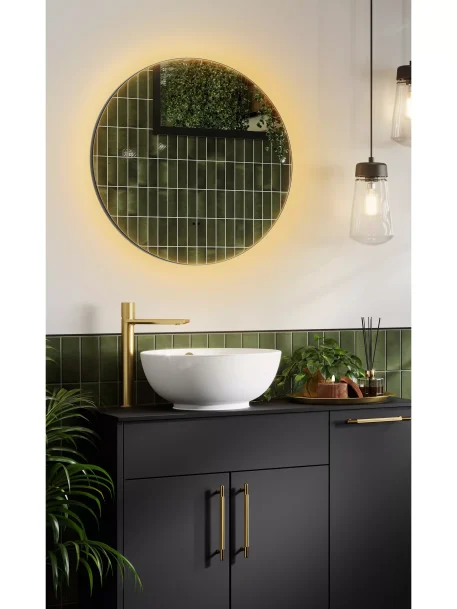 HiB Echo Round Illuminated Bathroom Mirror