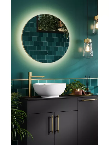 HiB Echo Round Illuminated Bathroom Mirror