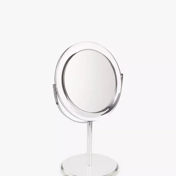 John Lewis Clear Round Acrylic 3 x Magnifying Mirror