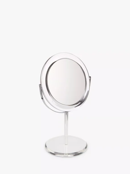 John Lewis Clear Round Acrylic 3 x Magnifying Mirror