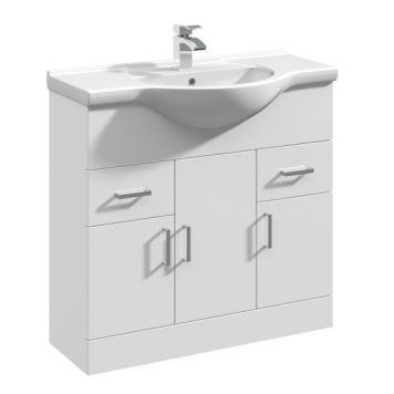 Mayford 3 Door 2 Drawer Vanity Unit with Round Basin