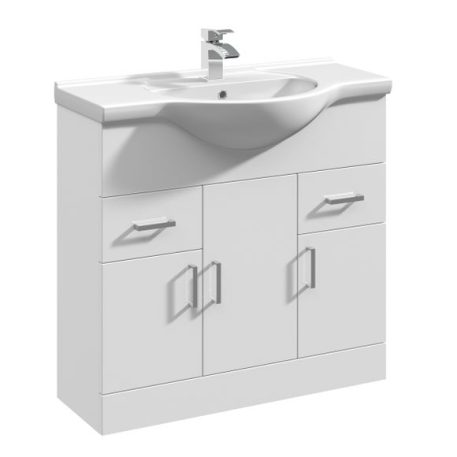 Mayford 3 Door 2 Drawer Vanity Unit with Round Basin