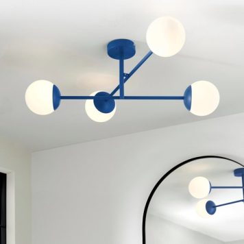 Elements Tela 4 Light Semi Flush Bathroom Ceiling Light