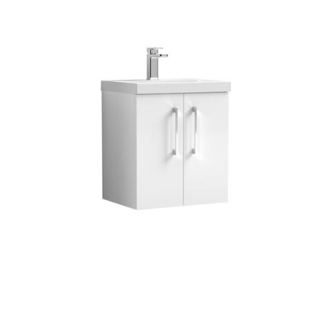 Arno Wall Mounted 2 Door Vanity Unit with Basin