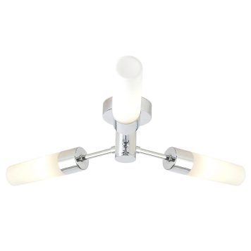 Elena 3 Light Semi Flush Bathroom Ceiling Light - Chrome