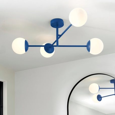 Elements Tela 4 Light Semi Flush Bathroom Ceiling Light