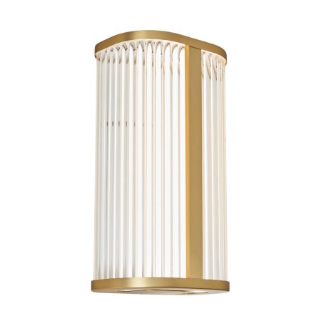Perseus 8 Watt CCT LED Bathroom Wall Light with Opal Glass - Brass