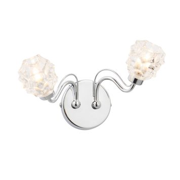 Zia 2 Arm Bathroom Wall Light - Chrome