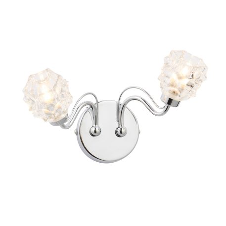 Zia 2 Arm Bathroom Wall Light - Chrome