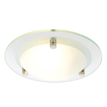 Small Flush Bathroom Ceiling Light - Frosted