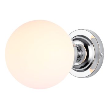 David Hunt Lighting Buckley 1 Light Bathroom Wall light In Polished Chrome IP44